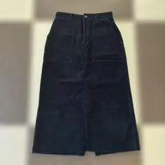 any FAMネイビー コーデュロイタイトスカート Mサイズ