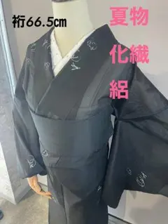 せ*ー様 絽　着物　黒色