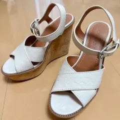 COACH コーチ　ウェッジサンダル ホワイト