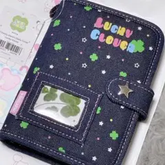 MERING メリング シール帳 デニム レトロ クローバー バインダー