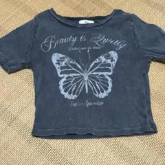 ミニTシャツ y2k チビT へそ出し