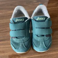 asics キッズスニーカー　15.5cm グリーン　アシックス