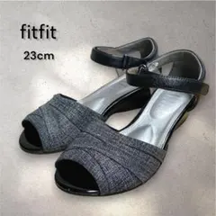 fitfit フィットフィット ストラップサンダル ブラックデニム 23cmのサムネイル