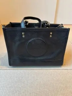 COACH ブラックレザー トートバッグ