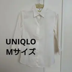 UNIQLO 七分袖Yシャツ Mサイズ　ユニクロ　白　ホワイト　シンプル