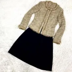 美品　アナイ　ツイードノーカラージャケット　セット　M