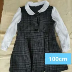 西松屋　ワンピース　100cm　チェック　入園式　卒園式　結婚式　フォーマル