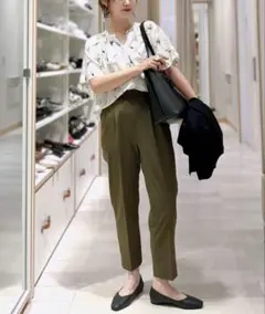 GLOBAL WORK ウツクシルエットDRYテーパードパンツ/S