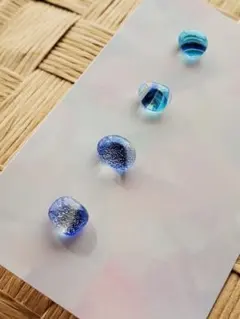 琉球ガラスのピアス4点セット☆No.801