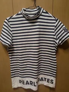 PEARLY GATES モックネックシャツ 5 ボーダー 半袖 ストレッチ - メルカリ