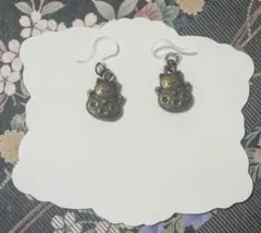 招き猫デザインのピアス No.187