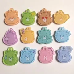 ケアベア カン付きアクリルパーツ 12個セット チャーム