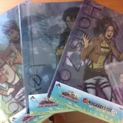 【未開封】進撃の巨人一番くじ G賞 クリアファイルセット3点セット