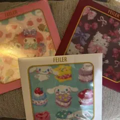 FEILER マイメロディ シナモロール キティハンカチ 3枚セット - メルカリ