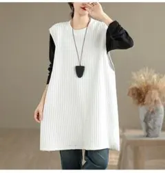 秋冬物 レトロ チョッキ ラウンドネック ボタン カジュアル 袖なし 3色展開