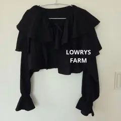 フリル襟 長袖 ショート丈　ブラウス ブラック　LOWRYS FARMのサムネイル