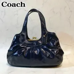 未使用級 COACH トートバッグ エルゴ サッチェル キスロック ネイビー