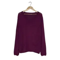 【NATURAL BEAUTY】Vネックライトニット