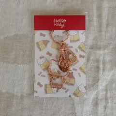 ハローキティ展　KITTY キーホルダー　ピンクゴールド