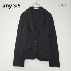 エニィスィス　テーラードジャケット　ブラック　M　オフィスカジュアル　通勤