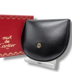 カルティエ コインケース《マストドゥカルティエ》カーフレザー 黒 美品 未使用級