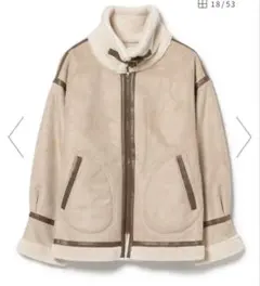 BEAMS HEART WOMEN フェイク ムートン フライト ジャケット