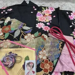逸品５点！鈴乃屋さくら振袖＆袋帯＆帯締&帯揚&新品髪飾り 成人式