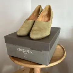 【値下げしました！】CHEMBUR パンプス　カーキ　グリーン　36.5