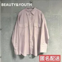 BEAUTY&YOUTH シャツ　ピンク　長袖　フリーサイズのサムネイル