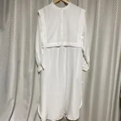 未着用✨【大きめサイズ】長袖ロングシャツ・シャツワンピース M〜LL対応