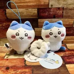 【2点セット】ハチワレ ぬいぐるみシュシュ ハチワレだらけマスコット じゃこ天