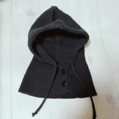 【新品】バラクラバ　ブラック　フード付き黒ニット帽　防寒　韓国