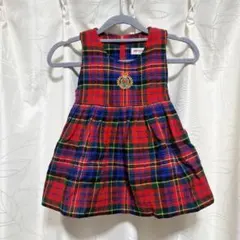 Miki House チェック柄ワンピース T90-852