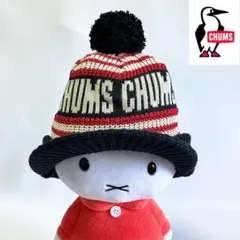 【新品】CHUMS チャムス イヤーバンド付きコットンぽんぽん付きニットキャップ