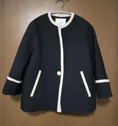 美品　バイカラージャケット　TIARA　ブラック バイカラージャケット（セットアップ可）｜TIARA（ティアラ