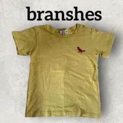 branshes キッズ 半袖Tシャツ 恐竜 男の子 (120) マスタード