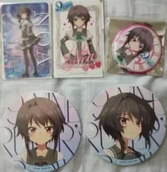 9-nine-　コラボカフェ　結城希亜　イラストカード　缶バッジ　コースター5点