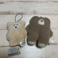 クマ型マスコット ぬいぐるみ ストラップ付き