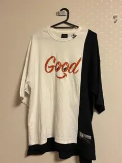 Goodロゴプリント 七分袖カットソー ホワイト/ブラック
