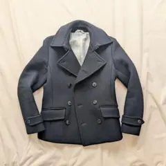 EDIFICE × Miliior 社製 / ネイビー ダブルピーコート / L ÉDIFICE ネイビー ピーコート 48 - メルカリ