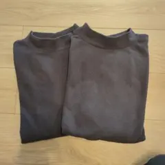 お値下げしました！ダークグレー モックネック フリース 長袖トップス 2枚セット