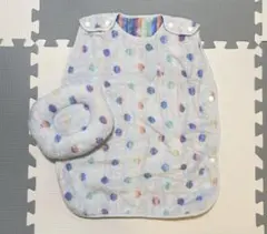 タオル地　赤ちゃんお昼寝セット　水玉模様 ベビースリーパー　枕