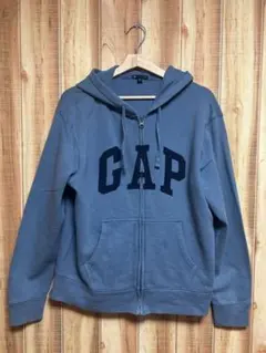 【GAP】アーチロゴ 刺繍 フルジップパーカー Mサイズ