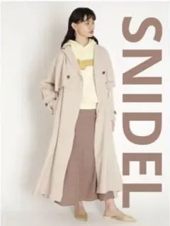 超美品 SNIDEL スナイデル ナイロン コート 薄手 ロング トレンチ 軽量