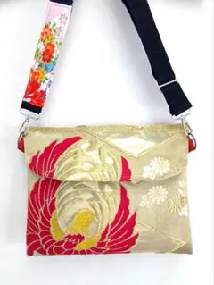 姫様の帯リメイクサコッシュハンドメイド