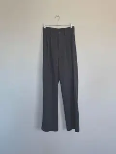 me＋em select 太ベルトハイウエストカラータックスラックス