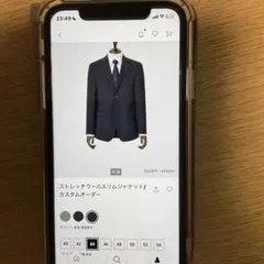 値下げ2/8まで★ユニクロ　ストレッチウールスリムジャケット