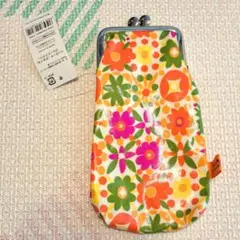 Jocomanola 花柄 がま口ポーチ　ホコモモラ　 ビニール　タグ付き