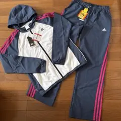 【新品】アディダス　ウィンドブレーカー　UV 上下セット　上着L パンツM