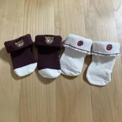 ベビー 靴下 セット くま いちご